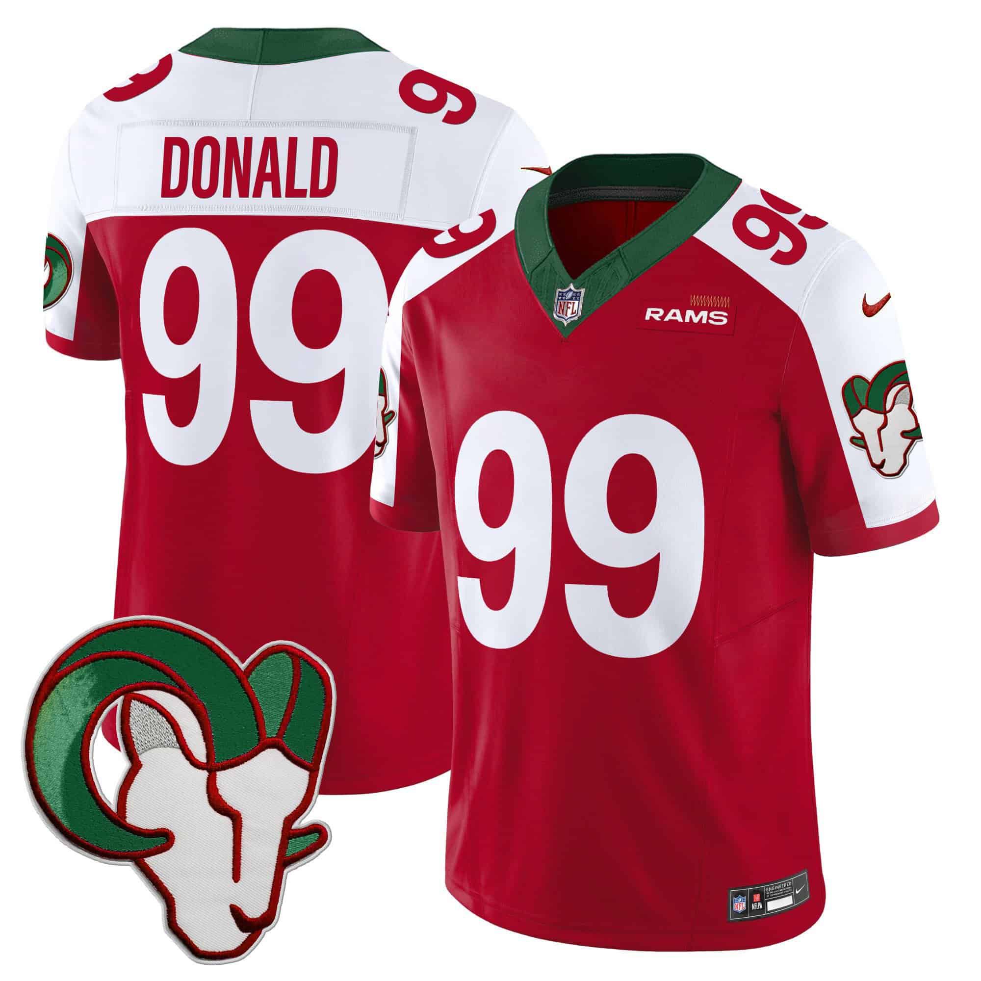Men Los Angeles Rams #99 Donald Red 2024 Nike Mexico Vapor Limited NFL Jersey->customized nfl jersey->Custom Jersey